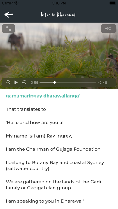 Dharawal Language, Culture App Screenshot