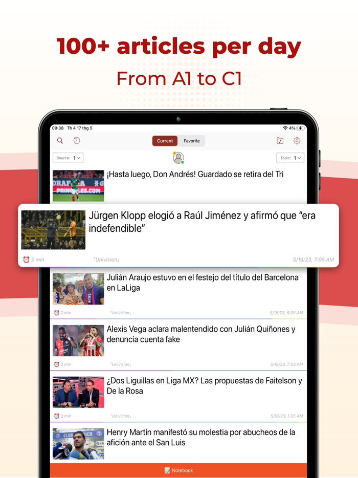 TODAI Learn Spanish by news