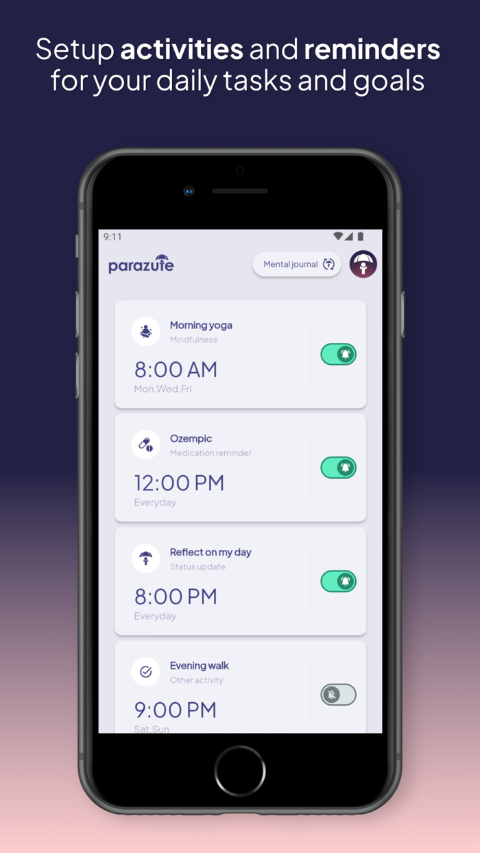 Parazute Mental journal