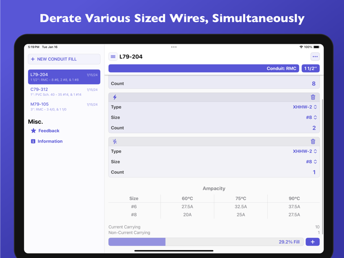 Derated Conduit Fill