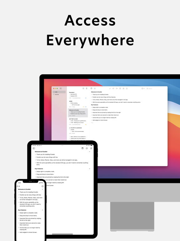 Purelist: Notes & Tasks iPad screenshot 8 - Productivity app