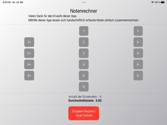 Screenshot #4 pour Mündliche Notenrechner