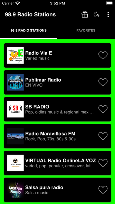 98.9 Radio Stations Screenshot