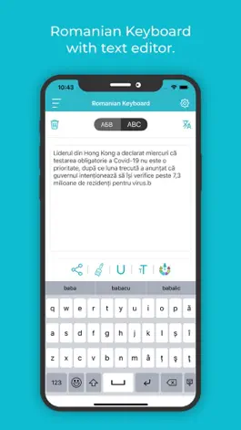 Game screenshot Romanian Keyboard: Translator apk