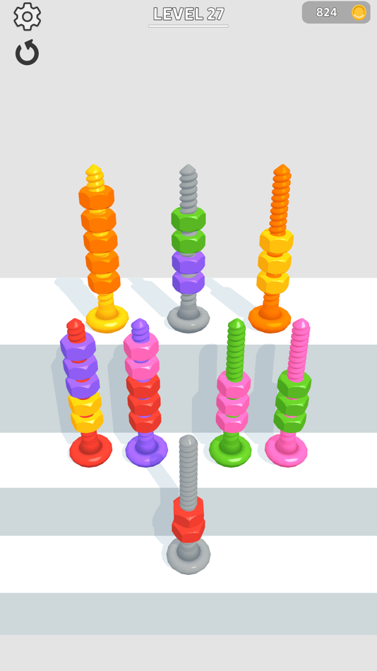 #9. Bolt Sorting (iOS) By: Babil Studios