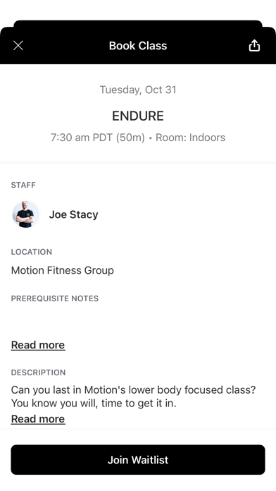MOTION Fitness Group Screenshot