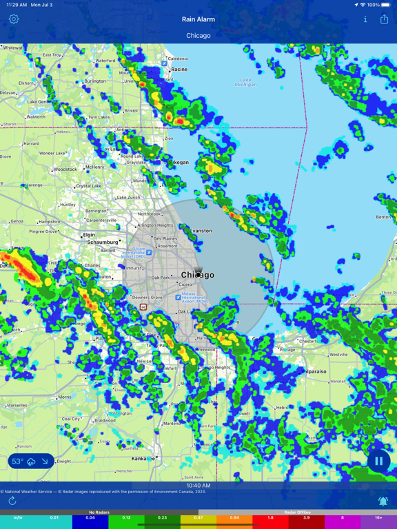 Rain Alarm Live Weather Radar screenshot 3