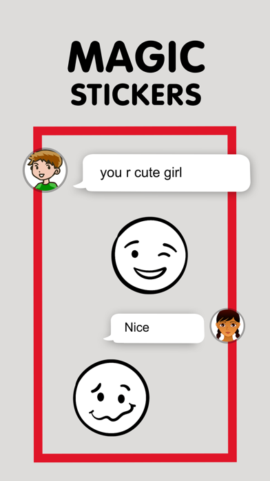 White Smiley Stickers For YOU Screenshot