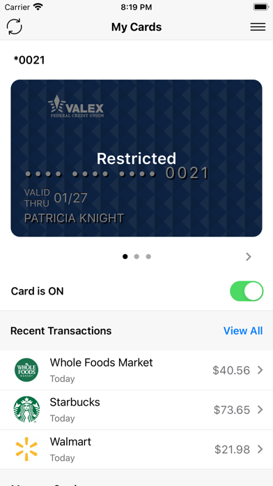 VALEX CARDS Screenshot