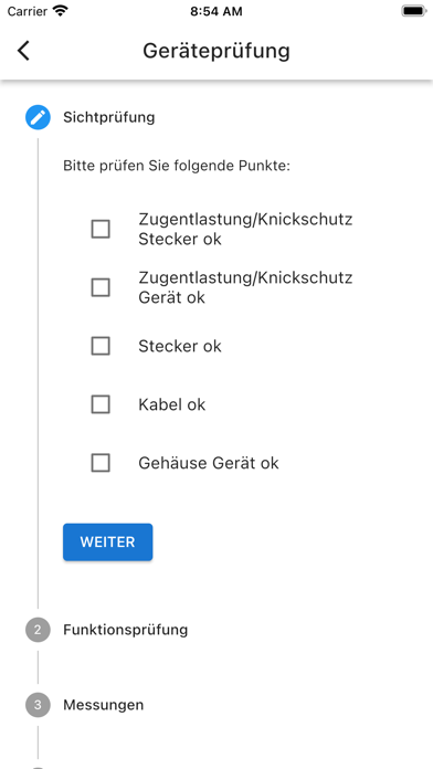 Web4FM Geräteprüfung Screenshot