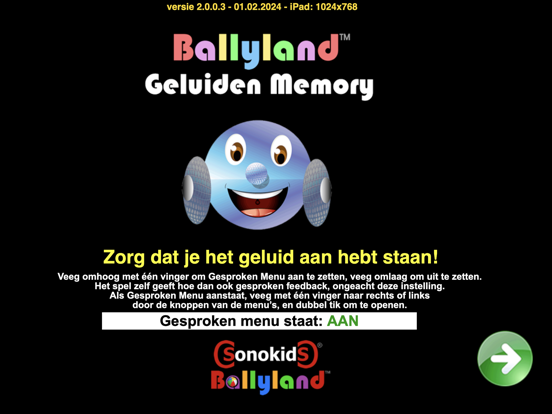 Ballyland Geluiden Memory iPad app afbeelding 1