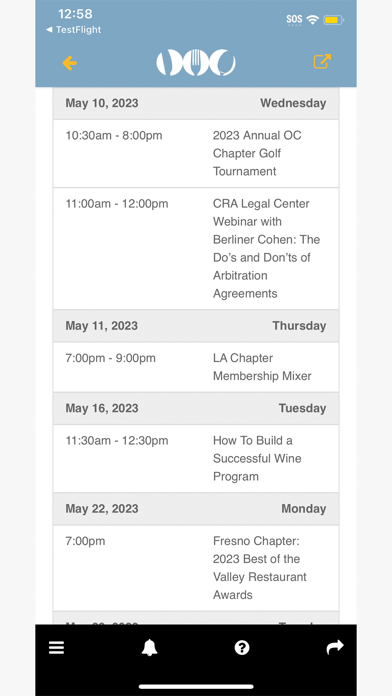 CA Restaurant Association Screenshot