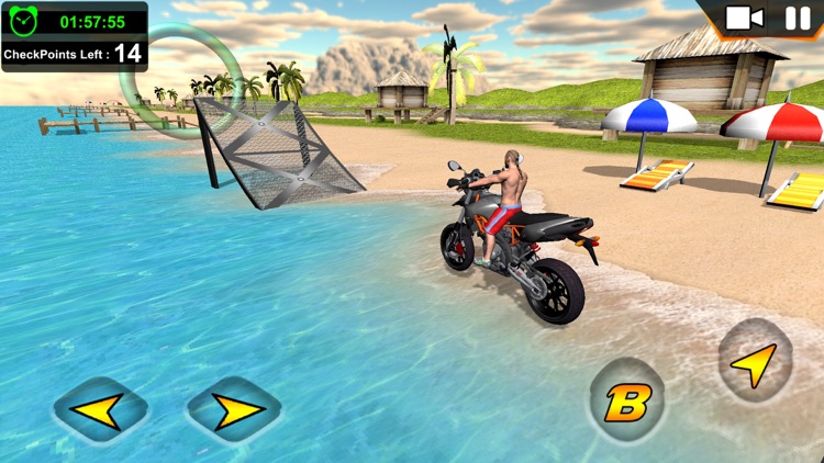 Beach Moto Bike Stunts