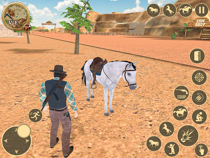 Wild West Cowboy Horse Riding