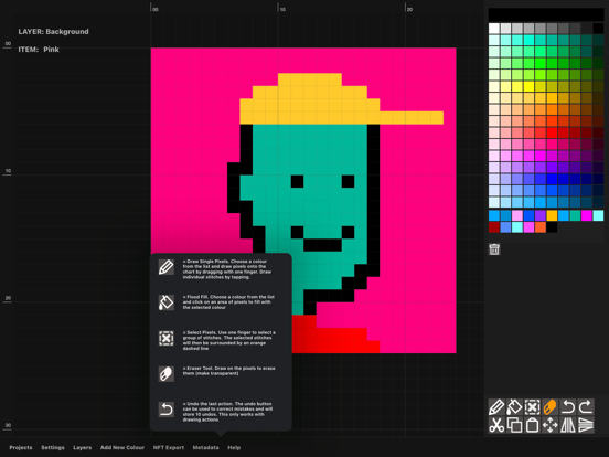 nft pixel art maker iPad screenshot 4 - Graphics & Design app