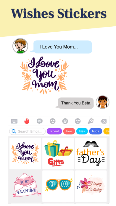 Screenshot #2 pour Wishes Stickers for iMessage