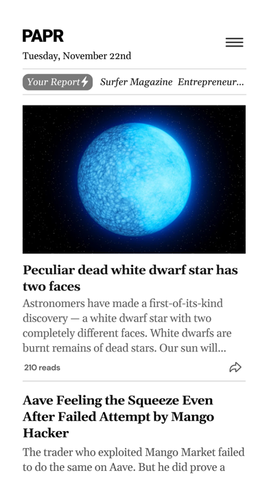 Screenshot #2 pour PAPR News - All in 1 News App