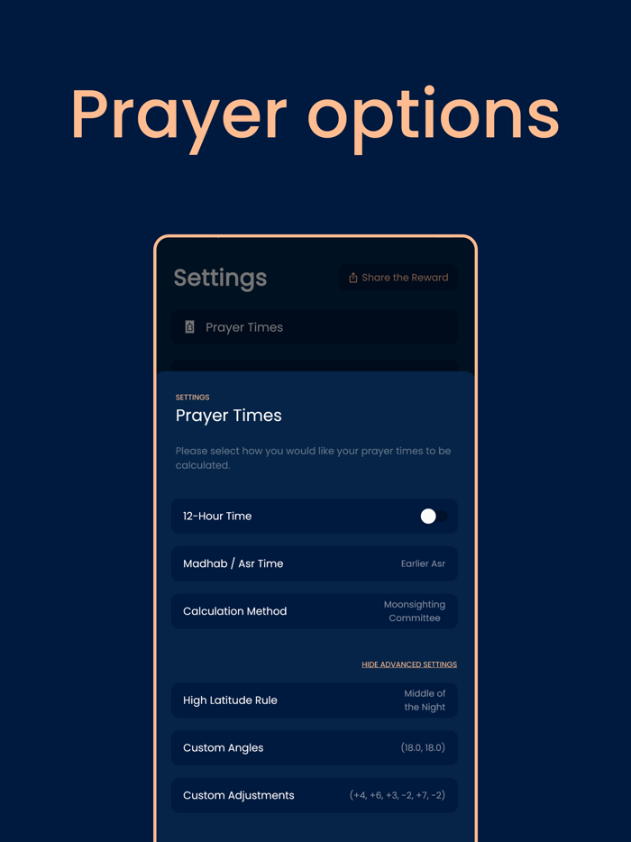 Pillars Prayer Times and Qibla