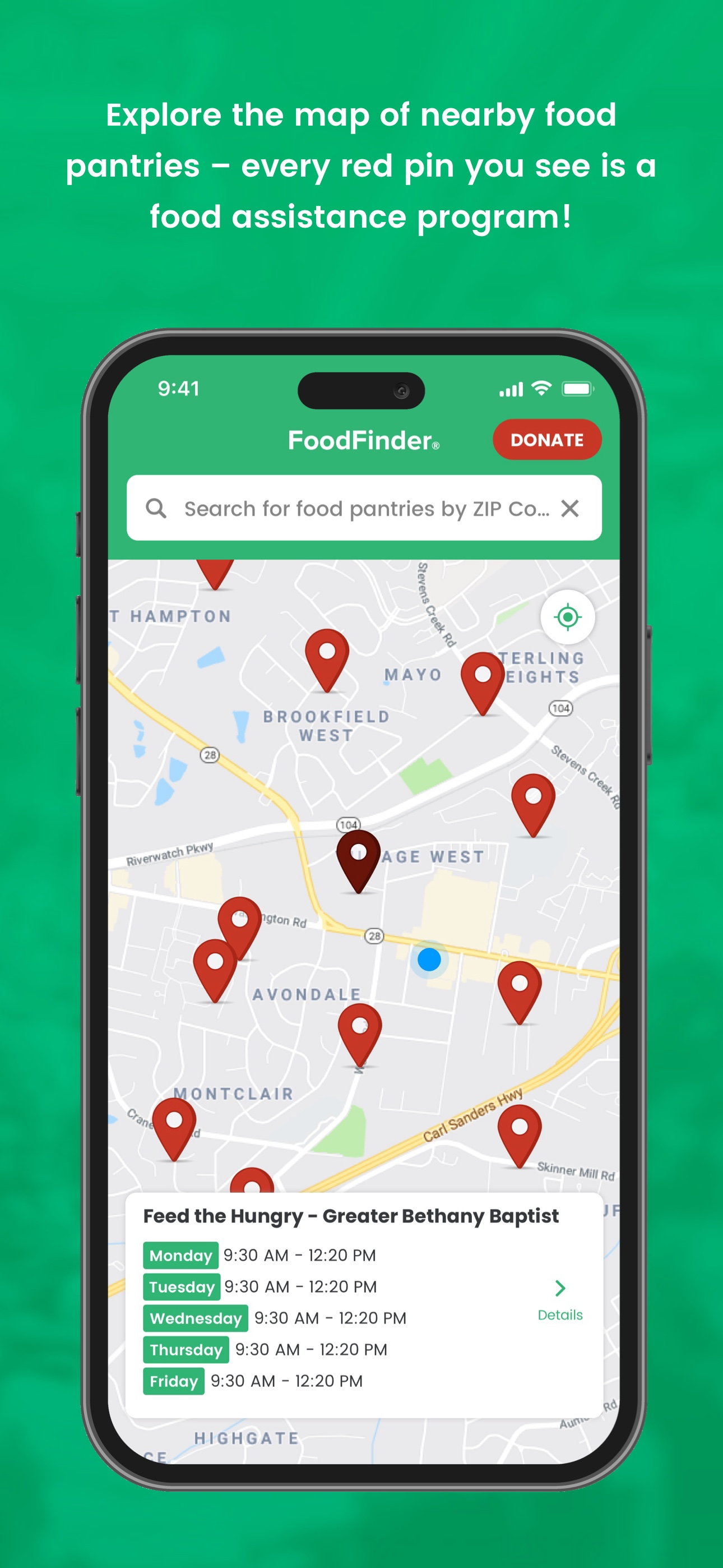 FoodFinder - Fighting Hunger