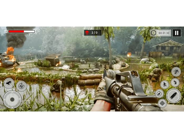 World War Gun Shooting Mission