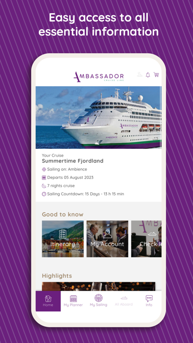 Ambassador Cruise Line Screenshot