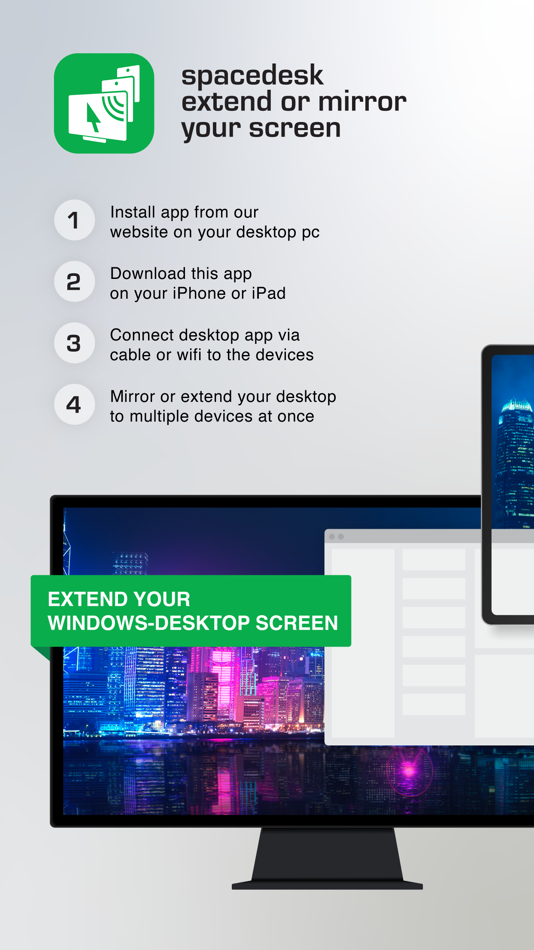 #1. spacedesk - USB Display for PC (iOS) 由: datronicsoft Technology GmbH