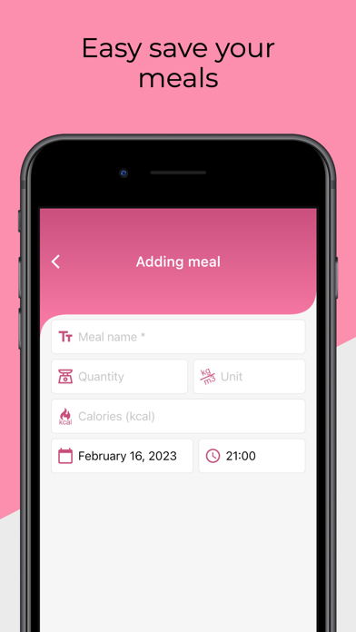 Body fat, BMI, weight tracker. Screenshot