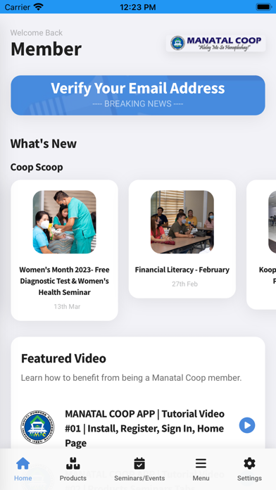 Screenshot 2 of Manatal Coop Member App App