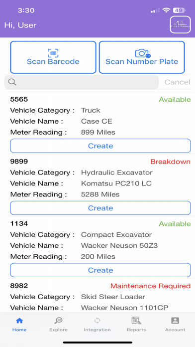 Fleet Inspection & Maintenance Screenshot