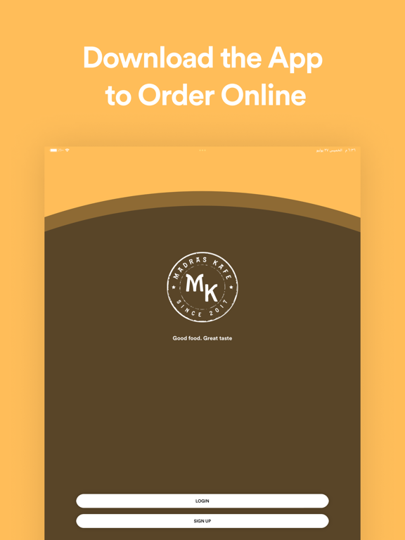 Madras Kafe iPad screenshot 1 - Food & Drink app