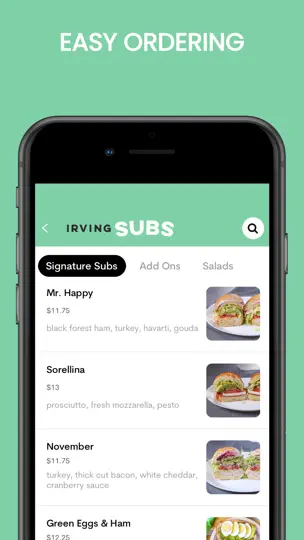 Irving Subs iPhone Screenshot 4