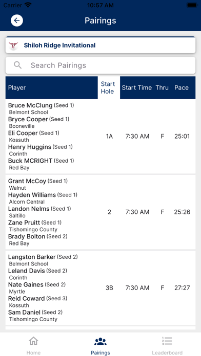 AHSAA Golf Screenshot