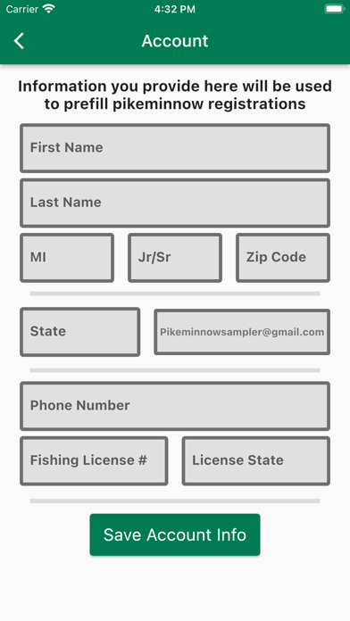 Pikeminnow Registration Screenshot