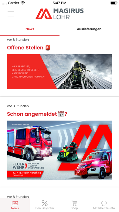 Magirus Lohr die Feuerwehrapp Screenshot