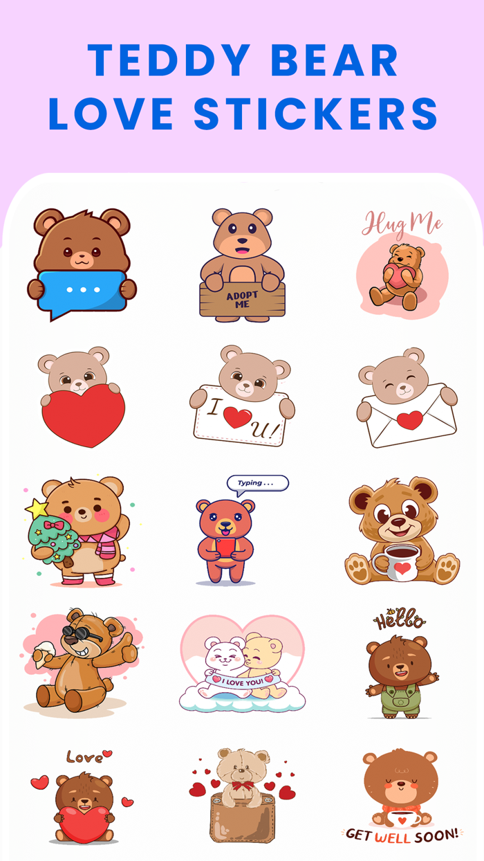 Teddy Bear Love Stickers