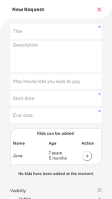 Babysitter-App screenshot
