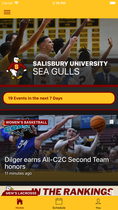 Salisbury University Athletics Screenshot