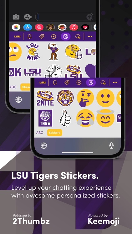 LSU TIGERS Keyboard by 2Thumbz