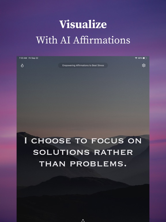 Affirmation Studio: Self Love iPad screenshot 1 - Health & Fitness app