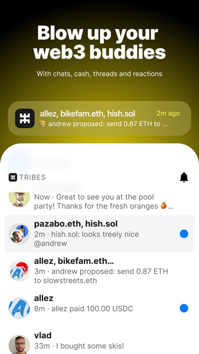 Tribes Web3 Messenger Screenshot