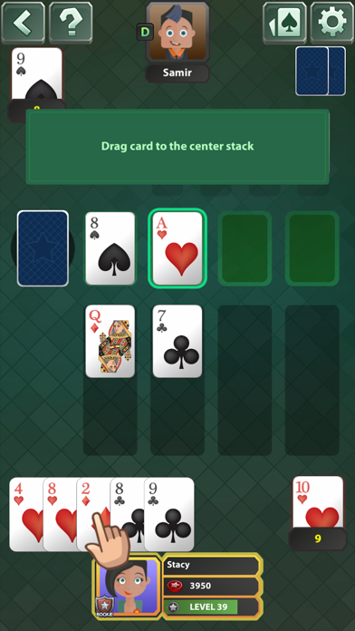 Spite & Malice Solitaire game Screenshot