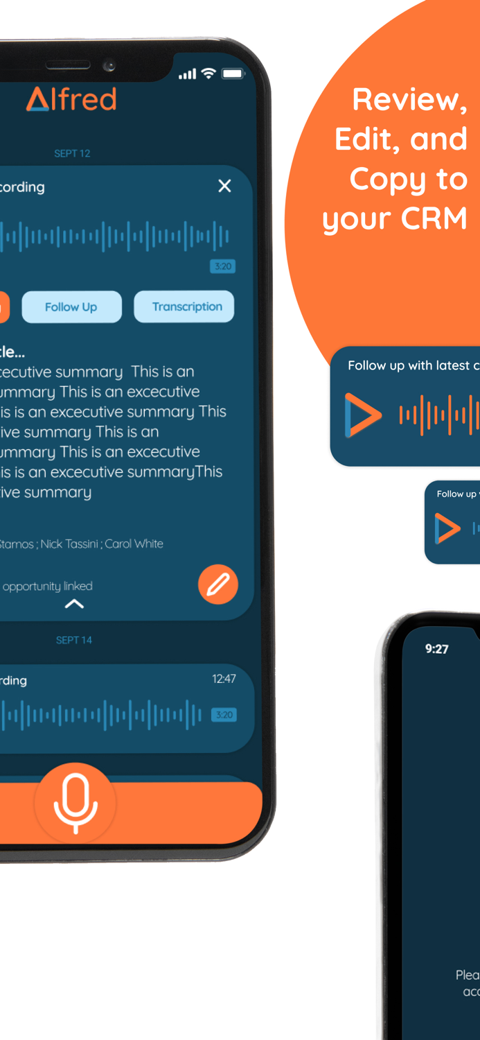 Alfred voice transcriptionAI