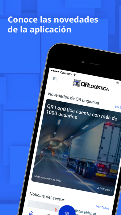 QRlogística app screenshot
