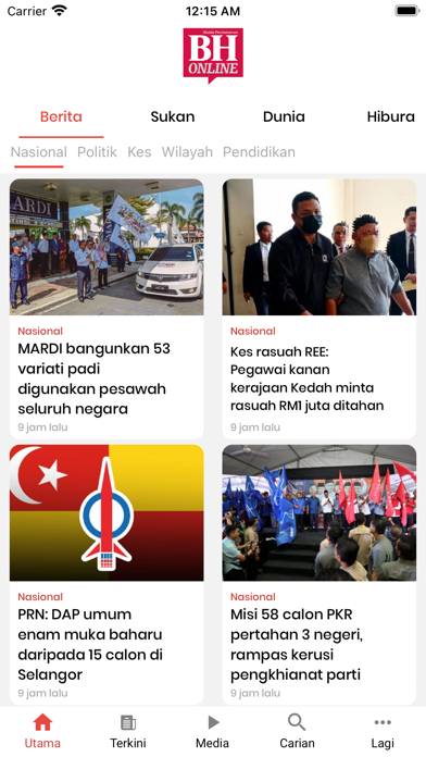 Berita Harian Mobile Screenshot