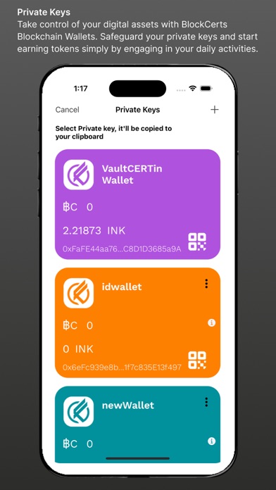 BlockCerts IDCERTin Screenshot