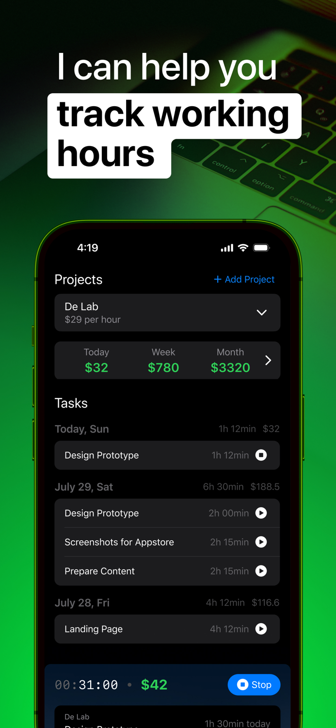 Fremo Income and Time Tracker