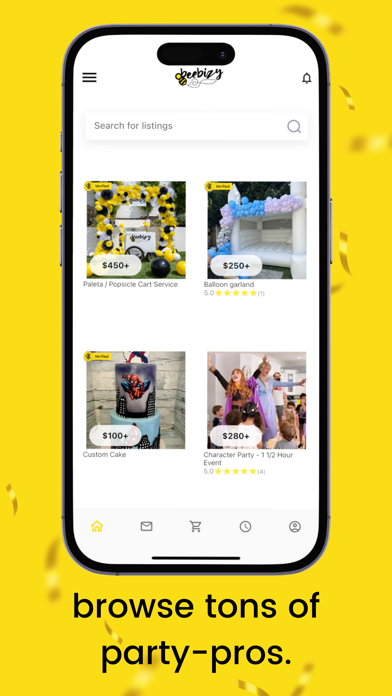Beebizy: book party vendors Screenshot