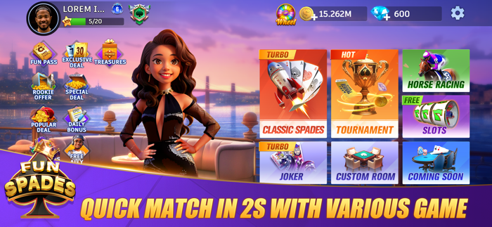 Fun Spades Card Game