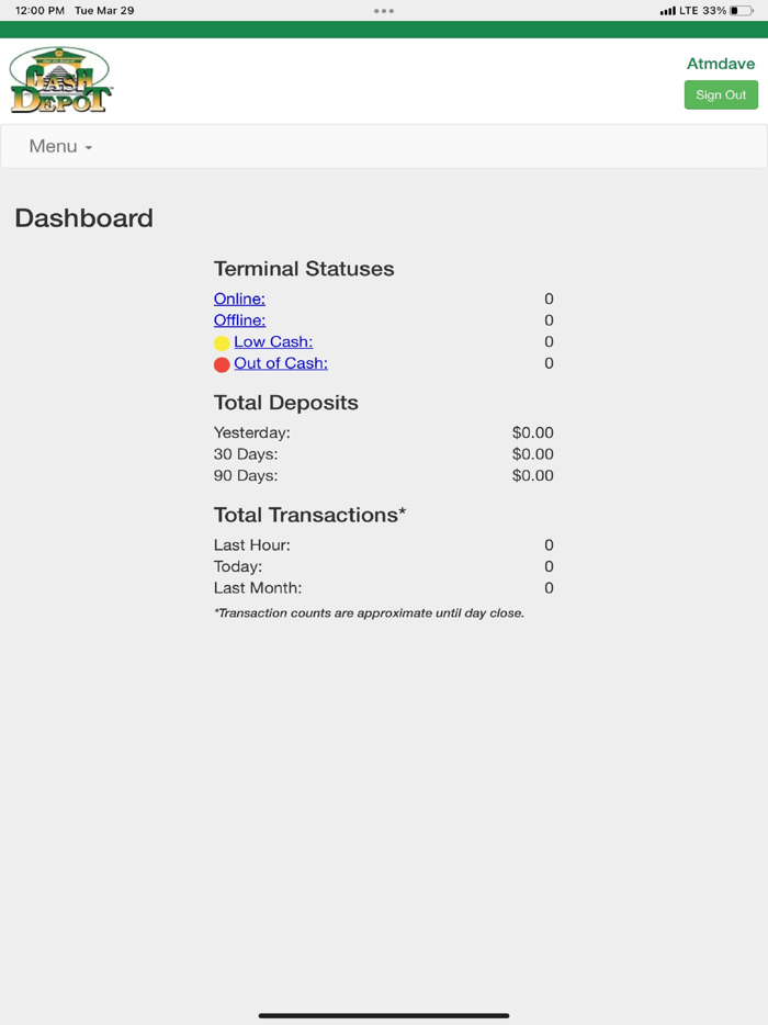 Cash Depot ATM Management