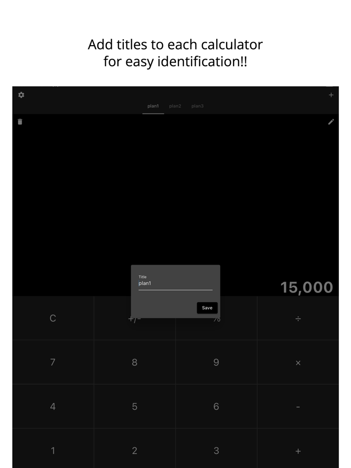 Multi-tab Calc - A simple app.